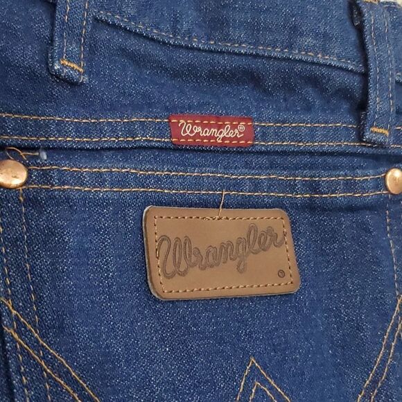 Wrangler Jeans Men 40x30 Blue Original Straight Leg 13MWZ, Like New - Picture 7 of 7